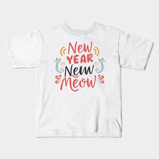 New year new meow Kids T-Shirt